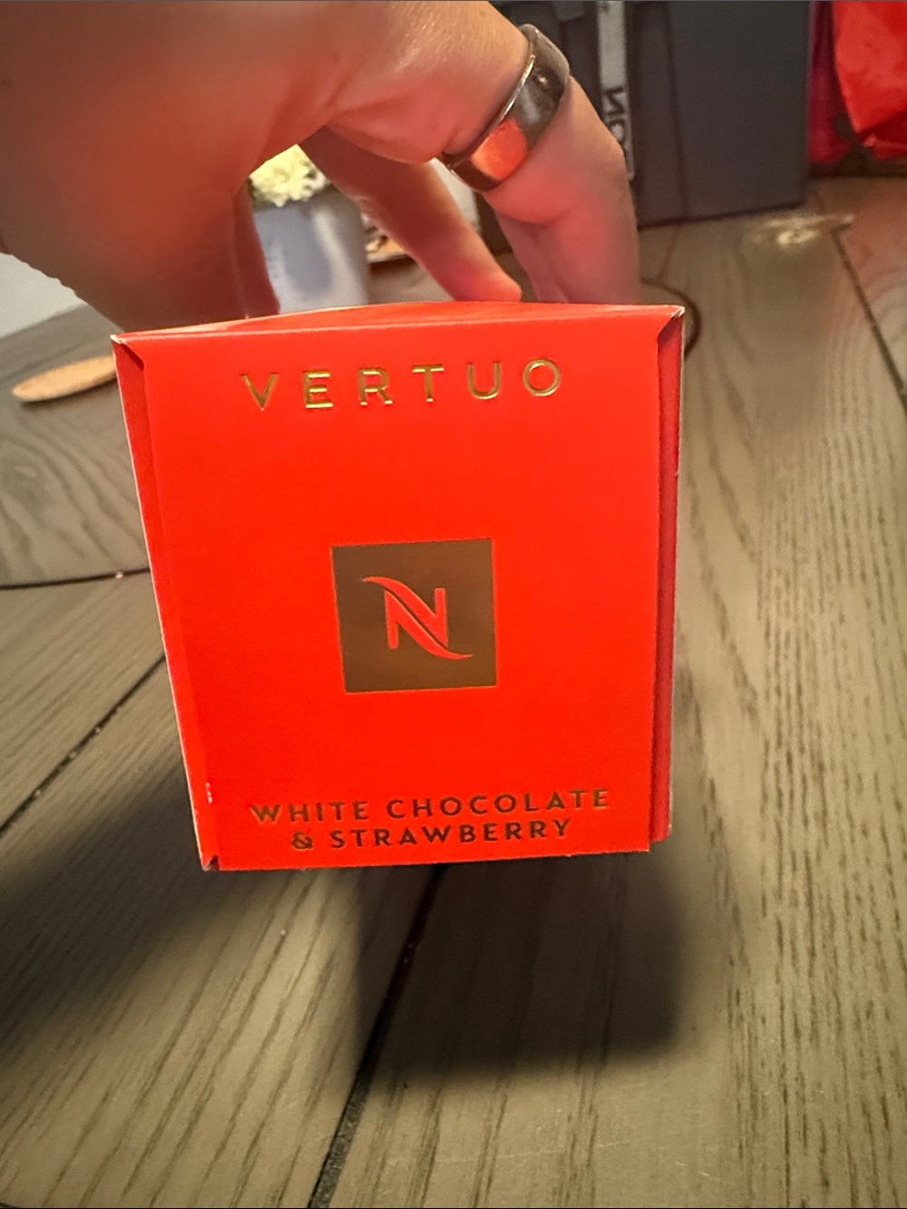 Nespresso White Chocolate and Strawberry New sleeve